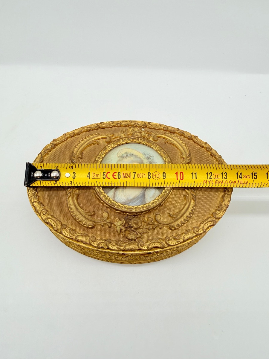 Antique Jewellery Casket Box With A Miniature Portrait -photo-2