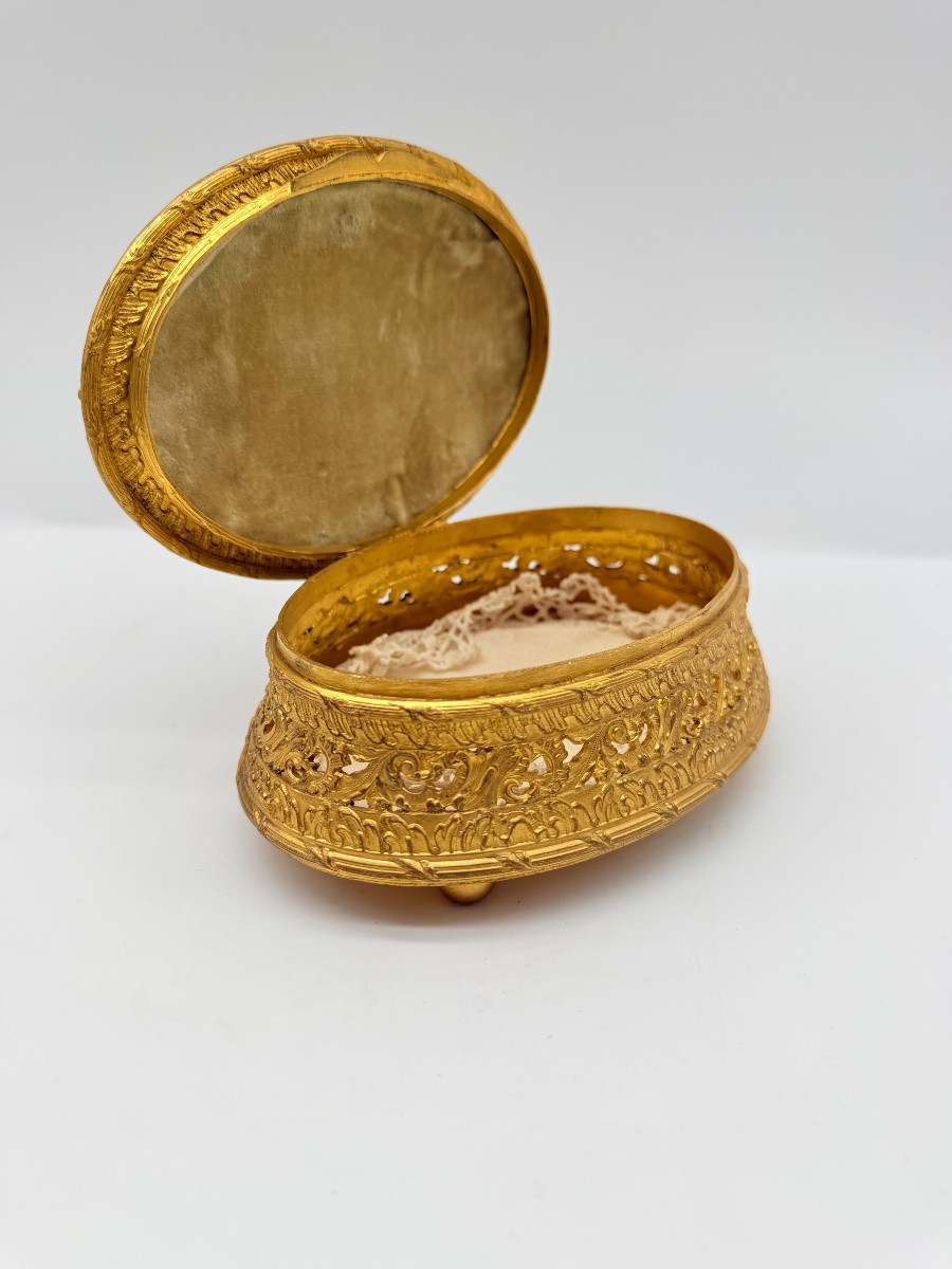 Antique Jewellery Casket Box With A Miniature Portrait -photo-8