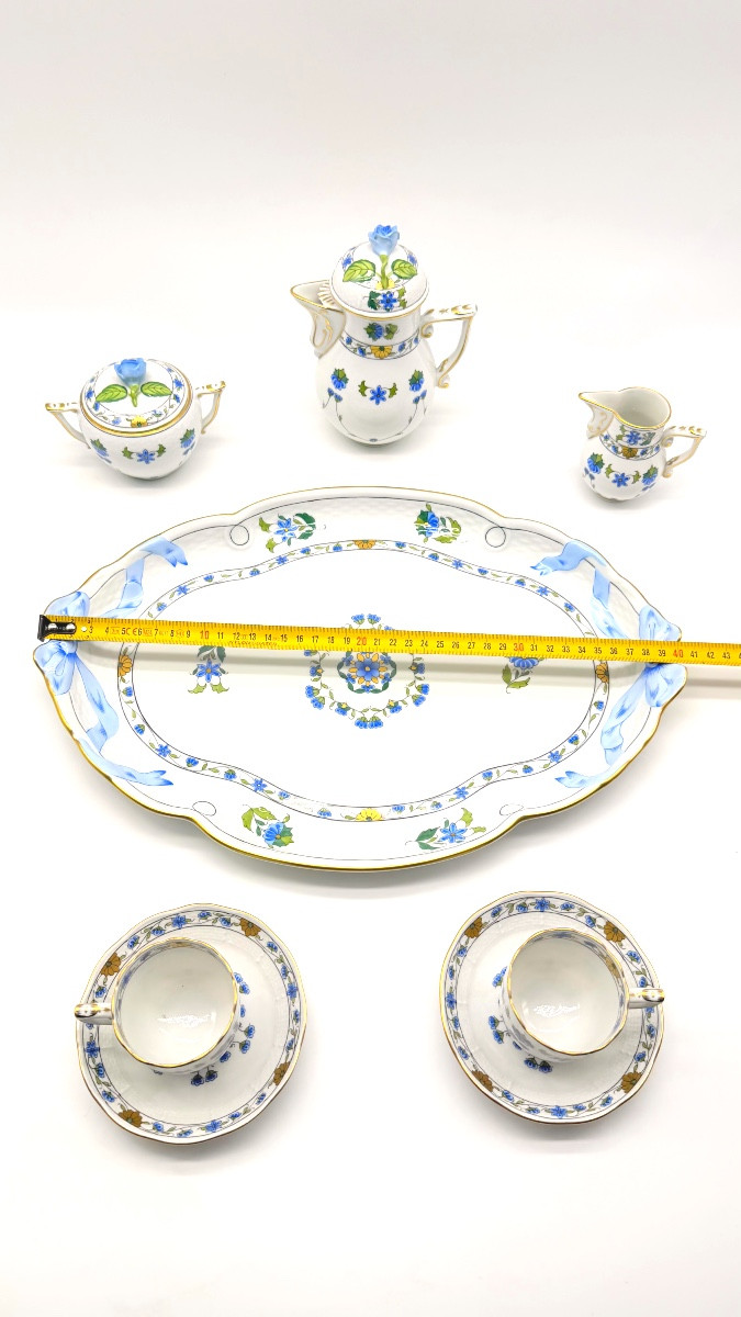 Coffee Set By Herend Porcelain, Hungary, Tête à Tête-photo-1