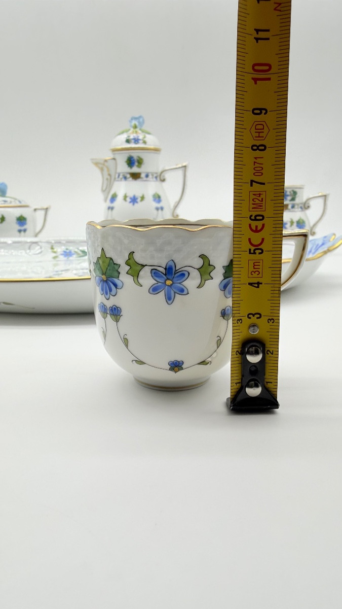 Coffee Set By Herend Porcelain, Hungary, Tête à Tête-photo-5