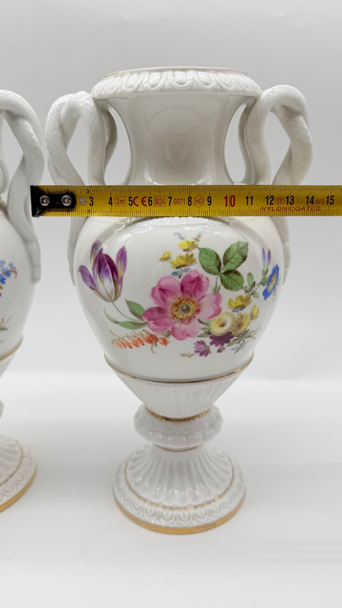 Pair Of Meissen Porcelain Vases.-photo-3