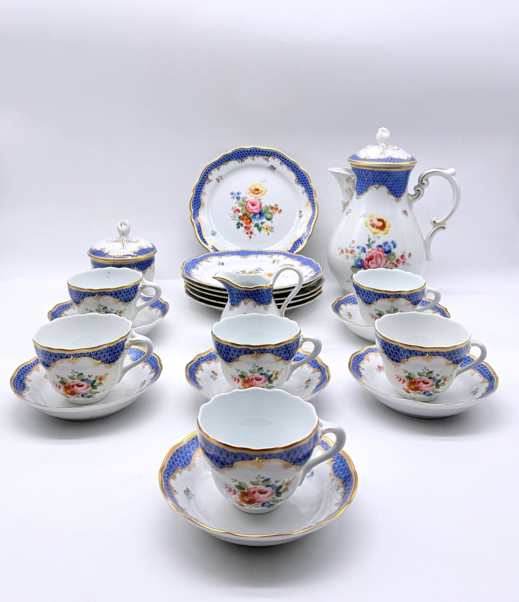Service à thé allemand en porcelaine pour 6 personnes, Hutshenreuther-photo-1