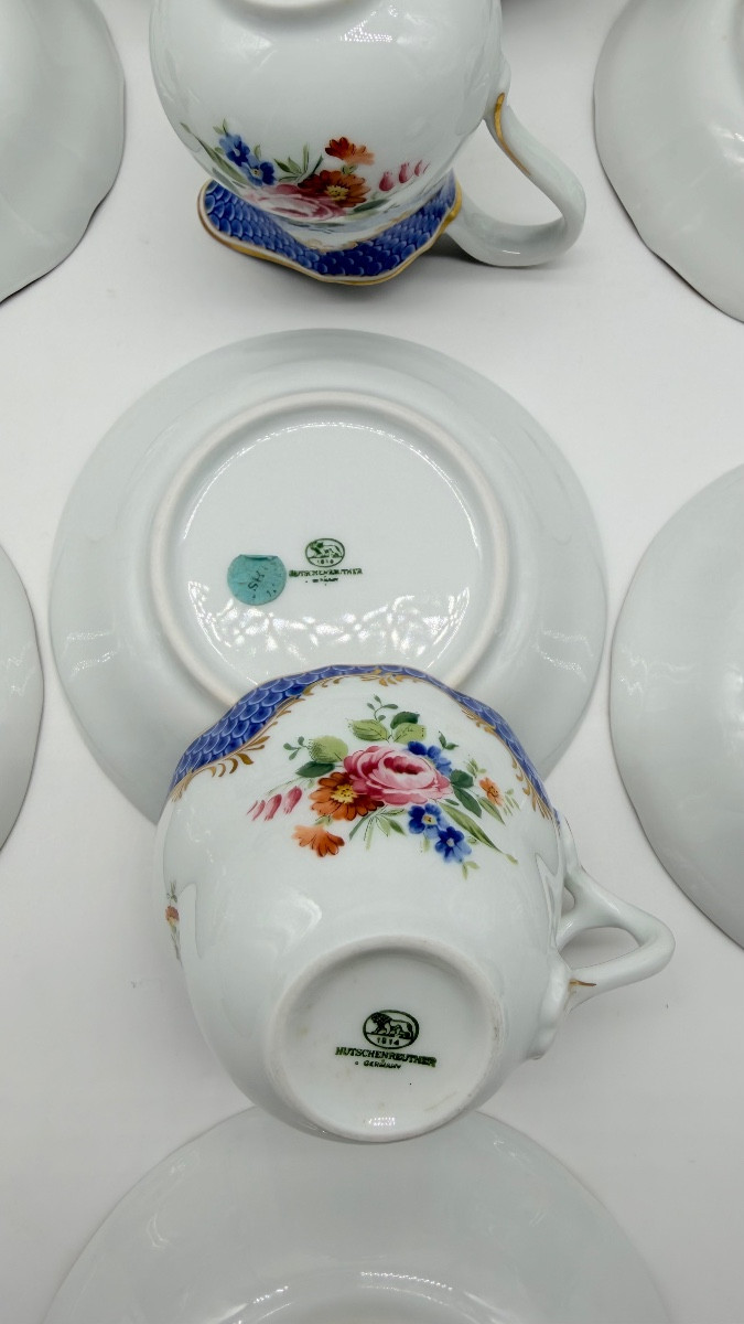 Service à thé allemand en porcelaine pour 6 personnes, Hutshenreuther-photo-2