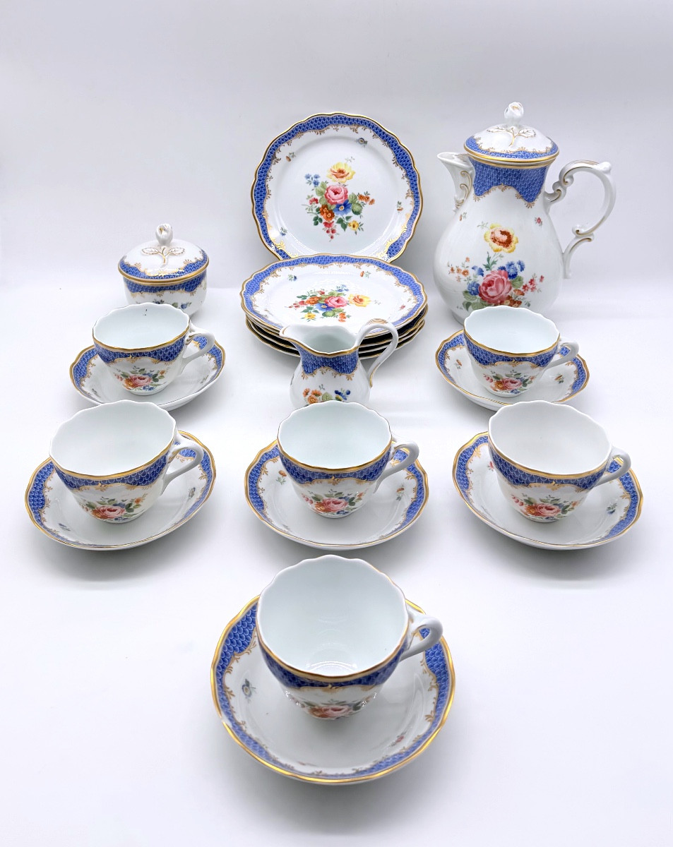 Service à thé allemand en porcelaine pour 6 personnes, Hutshenreuther