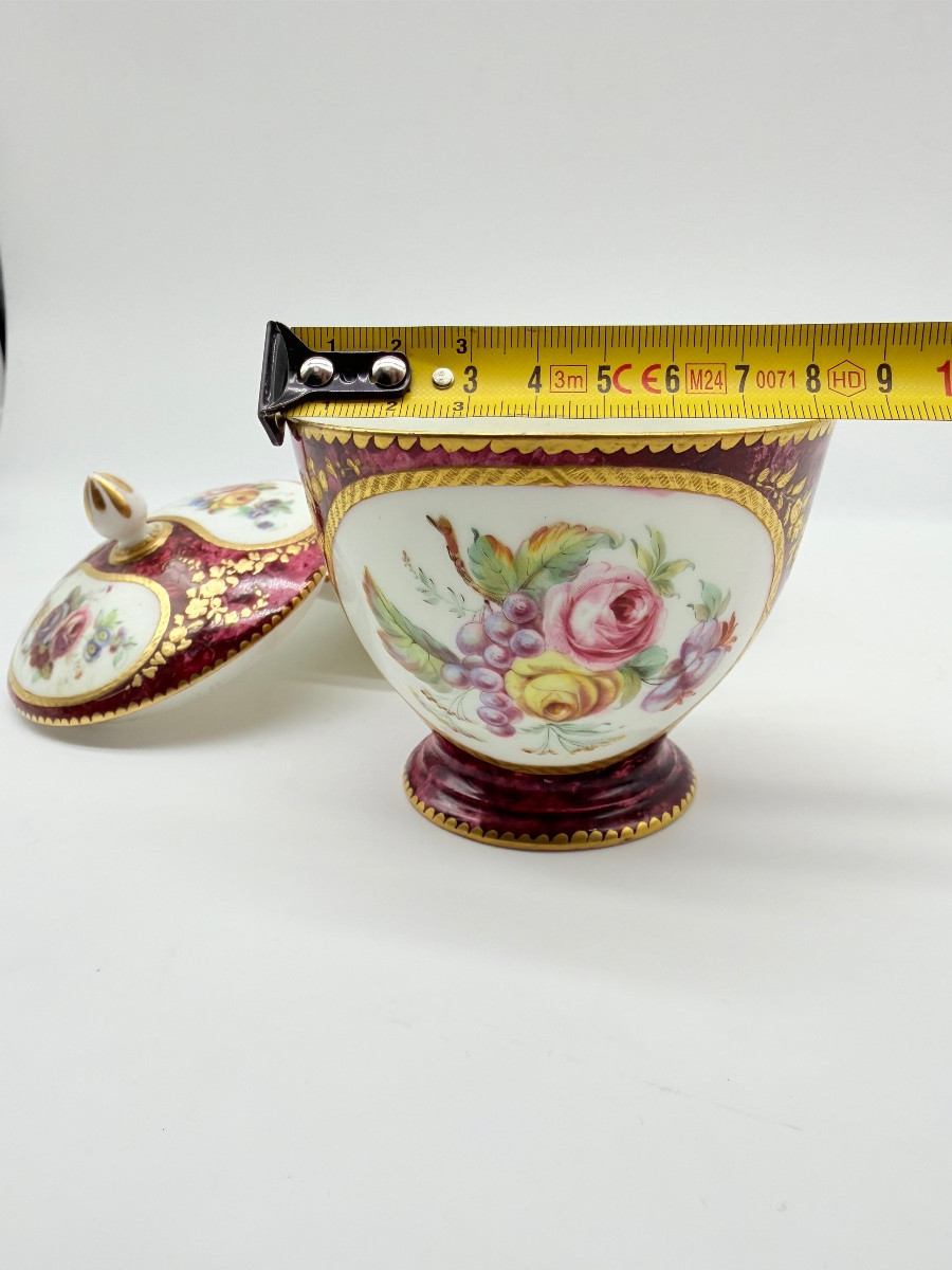 Sevres Porcelain Trio,vincennes Porcelain Covered Cup And A Plate -photo-2