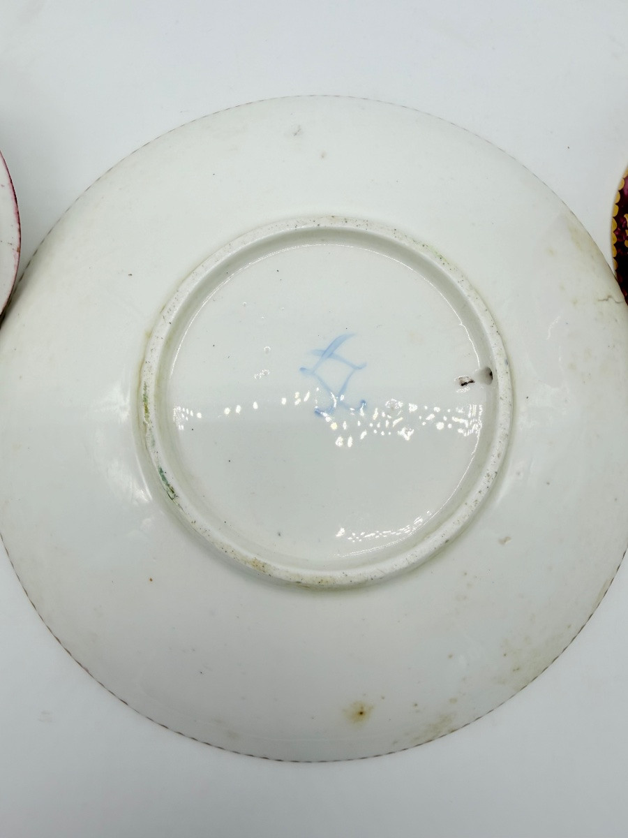 Sevres Porcelain Trio,vincennes Porcelain Covered Cup And A Plate -photo-6