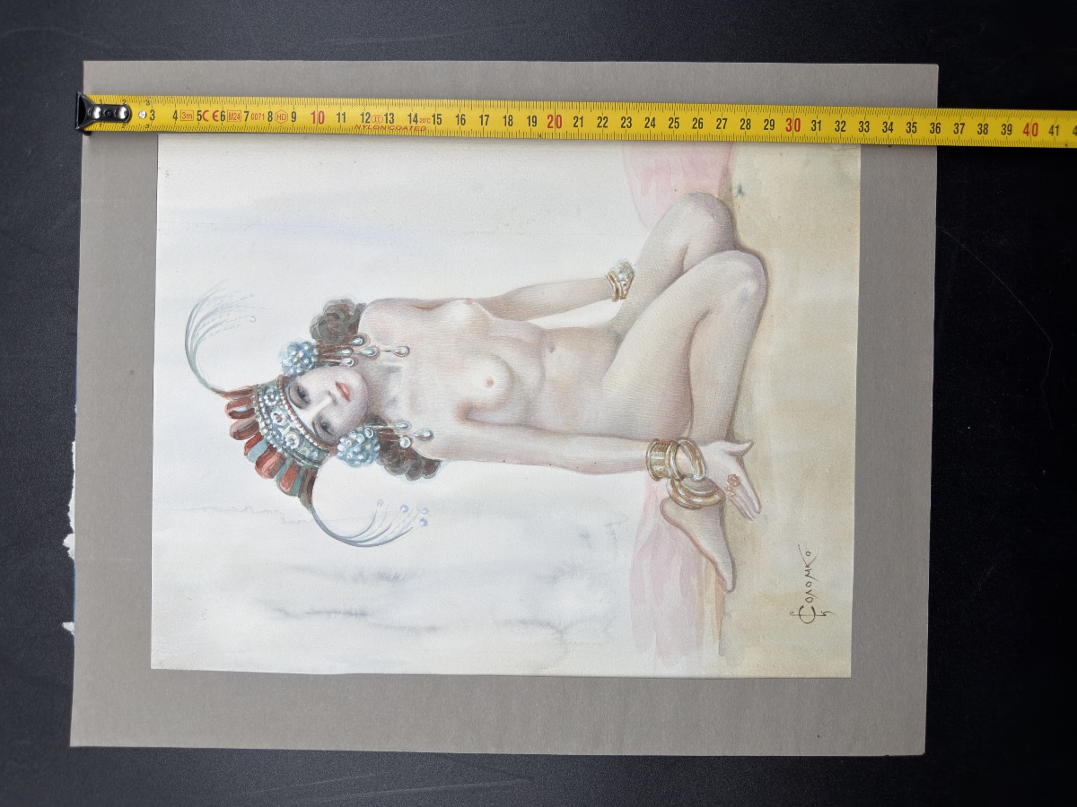 Sergei Solomko Painting Depicting The Naked Princess,19century-photo-2