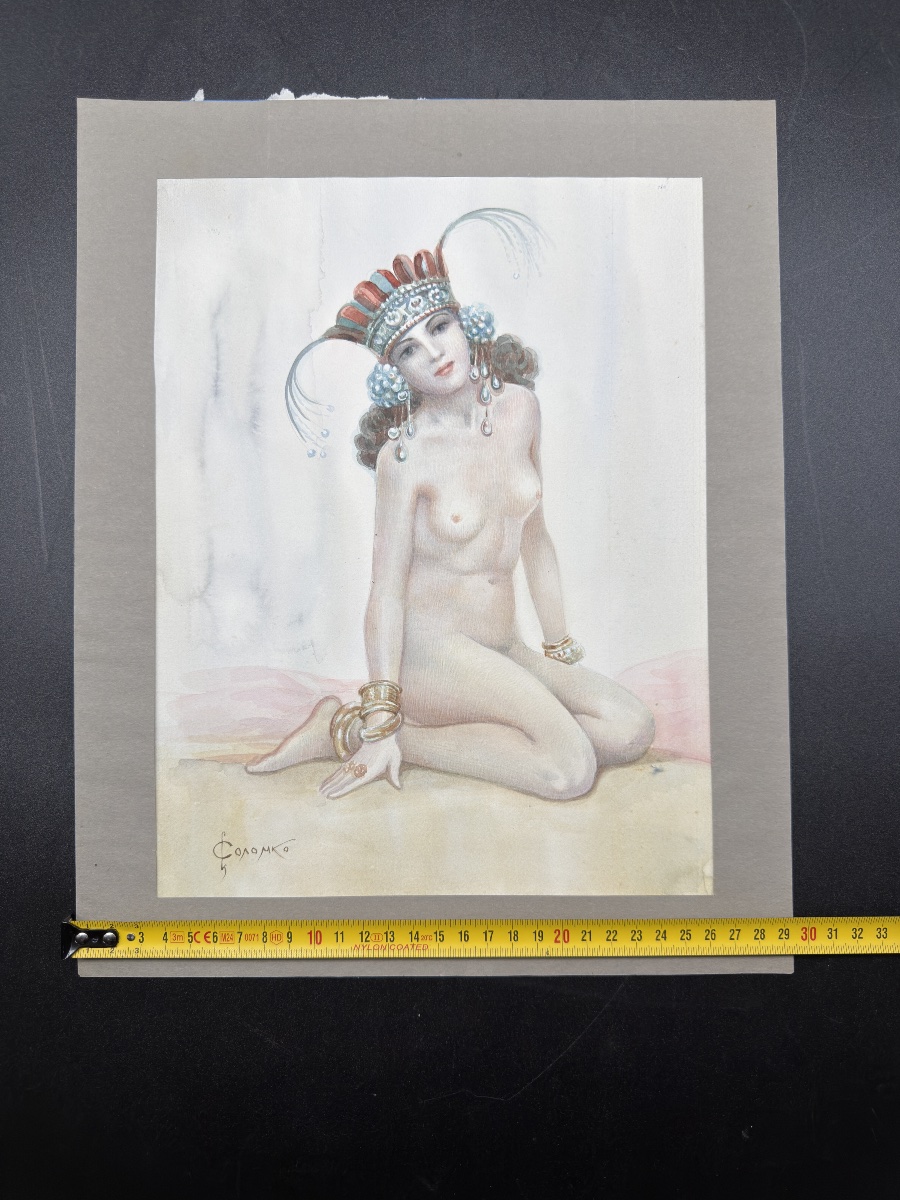 Sergei Solomko Painting Depicting The Naked Princess,19century-photo-3
