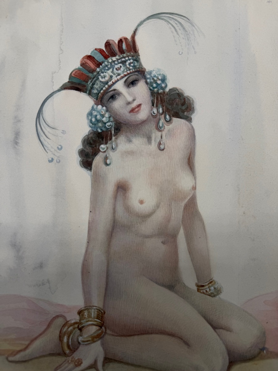 Sergei Solomko Painting Depicting The Naked Princess,19century-photo-7