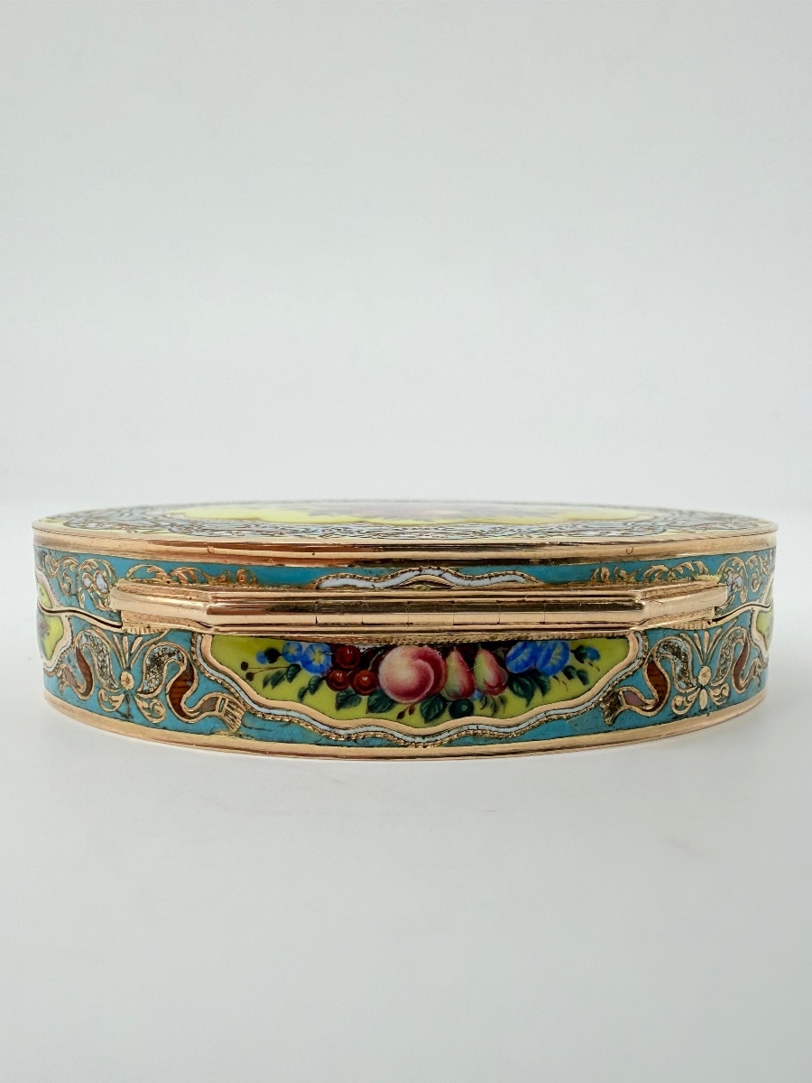 Antique Swiss Gold Enamel Snuff Box For Ottoman Market,geneva 1830-photo-7