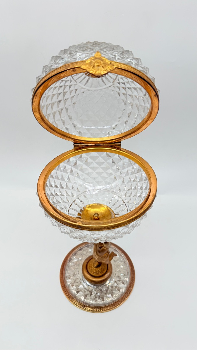 Drageoir en Baccarat Cristal et bronze doré -photo-5