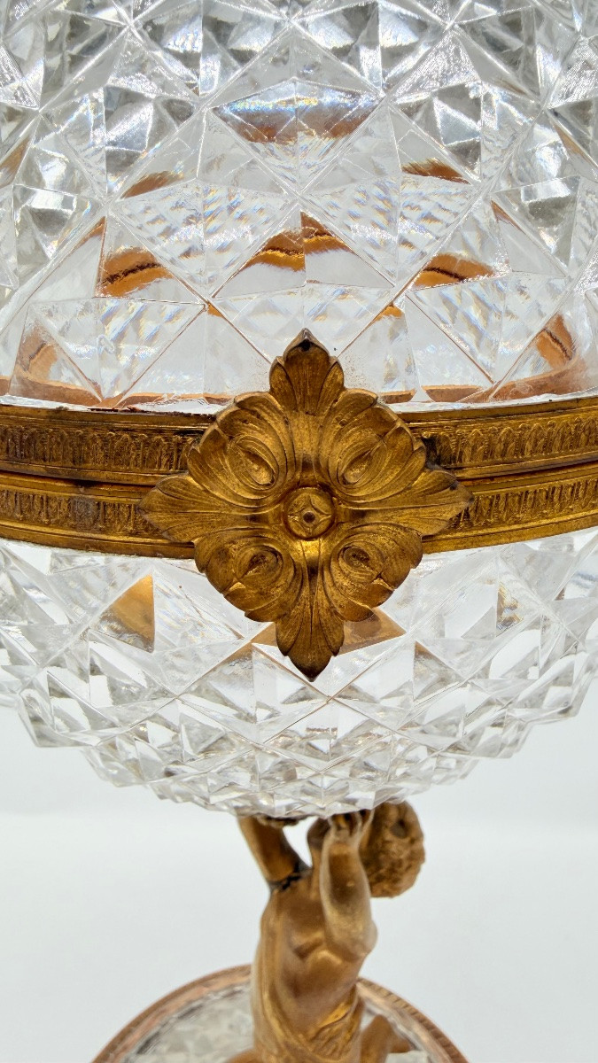 Drageoir en Baccarat Cristal et bronze doré -photo-8