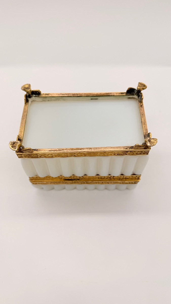 French Opaline Bulle De Savon Glass  Casket Gilt Bronze Mounted ,charlesx-photo-4