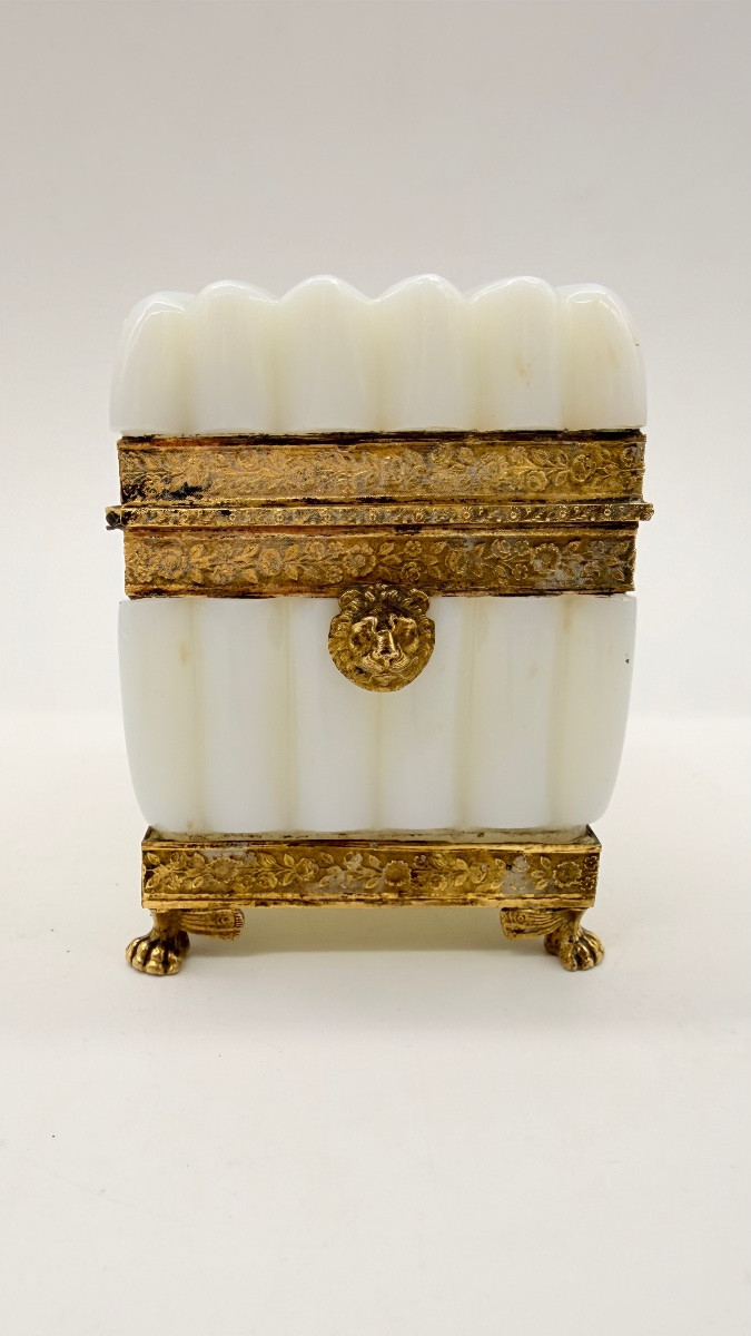 French Opaline Bulle De Savon Glass  Casket Gilt Bronze Mounted ,charlesx-photo-8