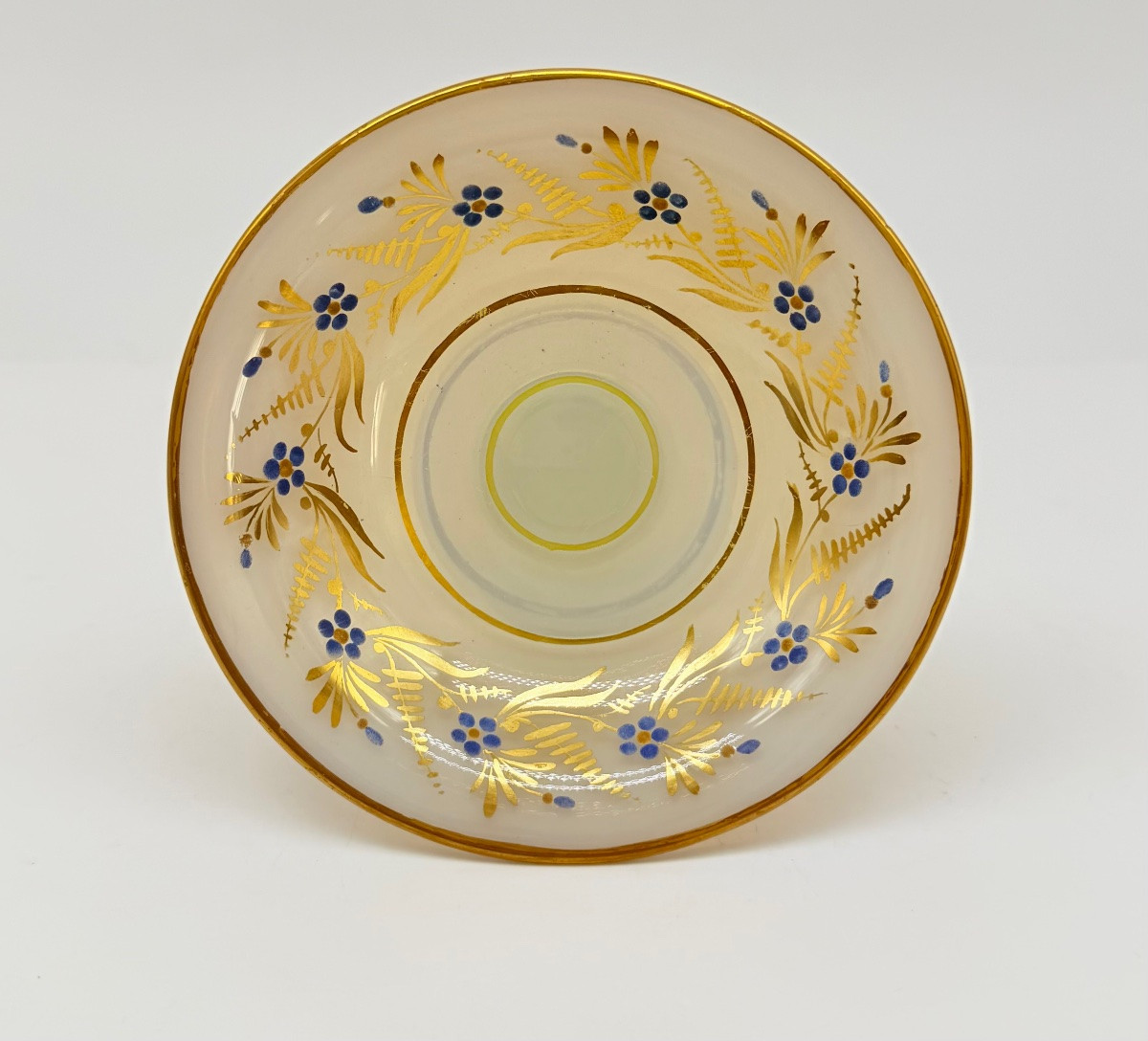 French Opaline Glass Tazza By Jean Baptiste Desvignes Charles X-photo-3
