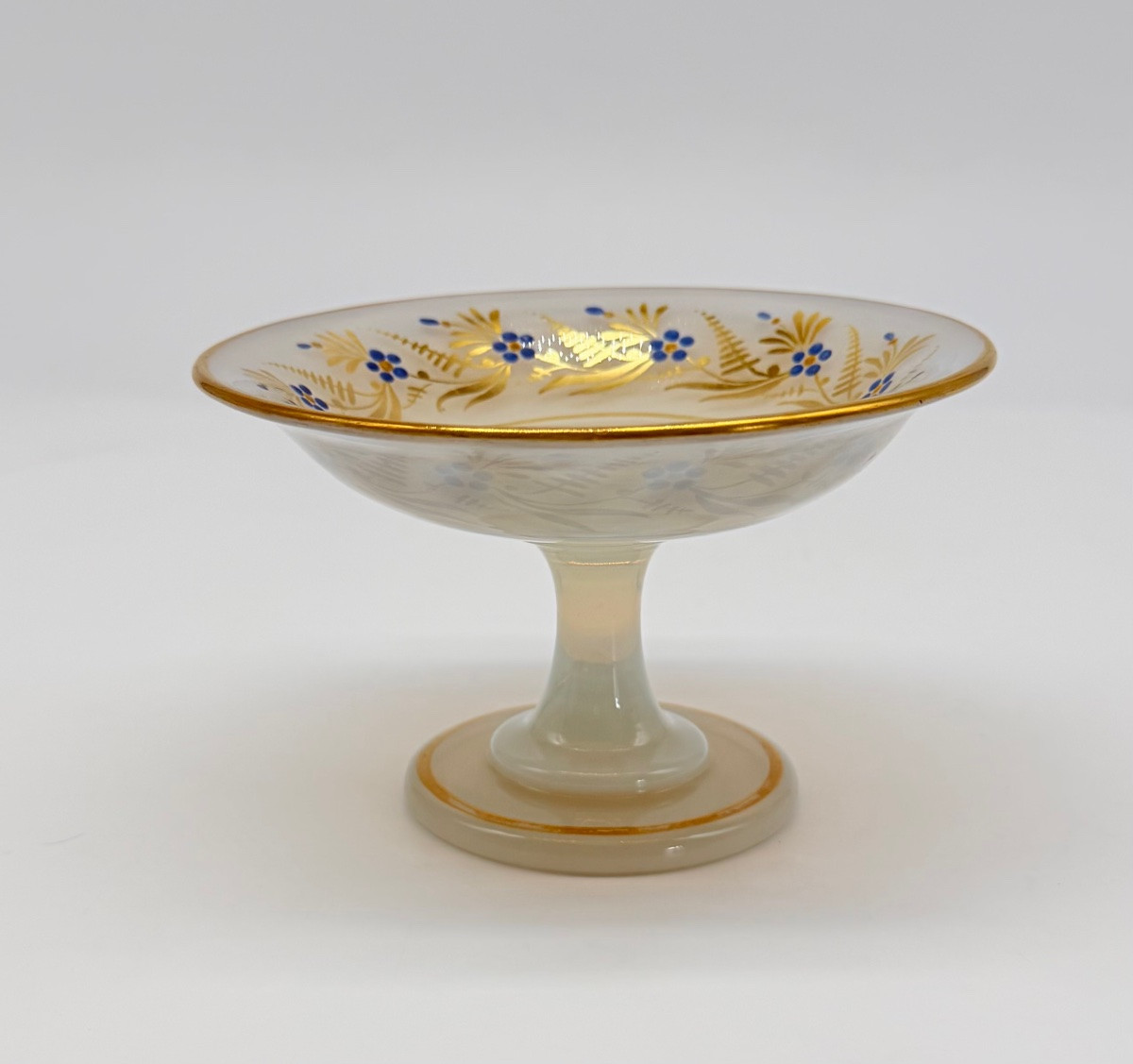 French Opaline Glass Tazza By Jean Baptiste Desvignes Charles X-photo-4