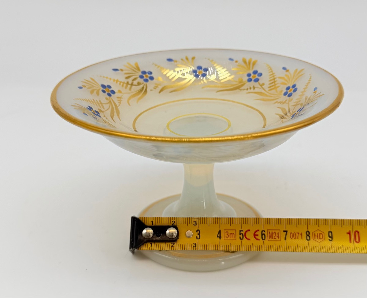 French Opaline Glass Tazza By Jean Baptiste Desvignes Charles X-photo-2