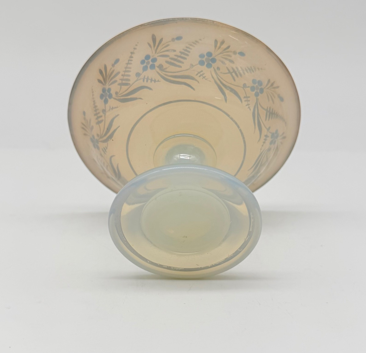 French Opaline Glass Tazza By Jean Baptiste Desvignes Charles X-photo-4