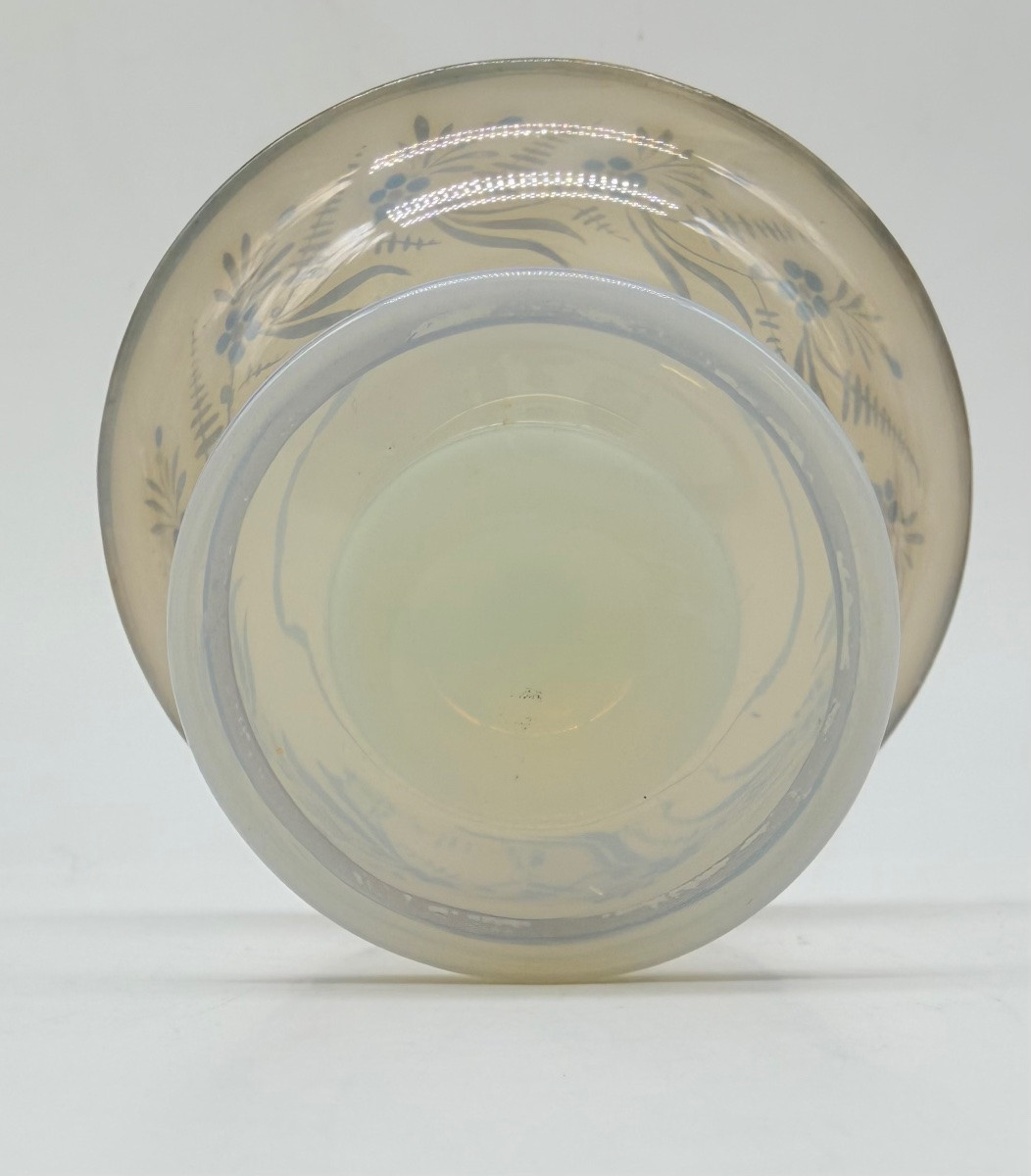 French Opaline Glass Tazza By Jean Baptiste Desvignes Charles X-photo-5