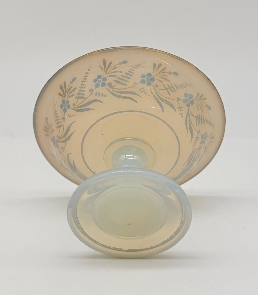 French Opaline Glass Tazza By Jean Baptiste Desvignes Charles X-photo-6