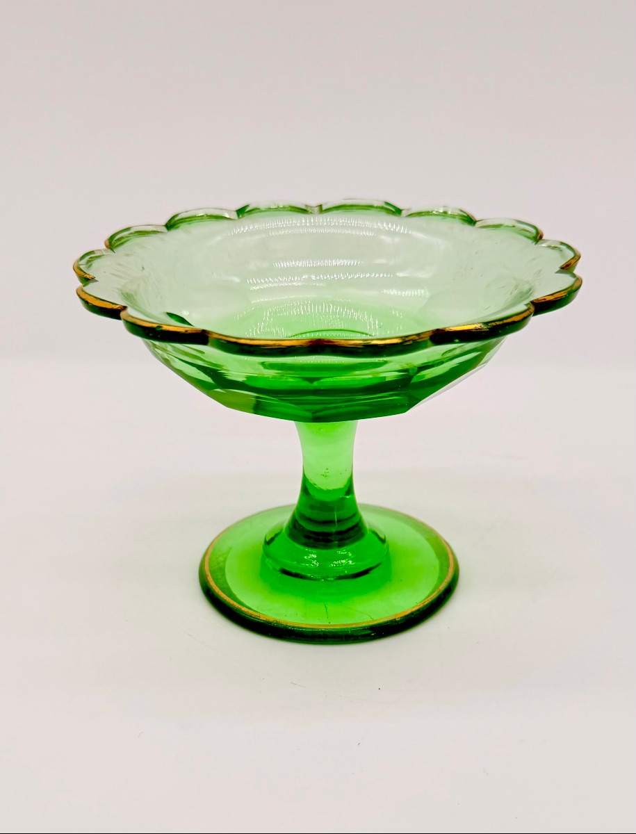 Tasse en verre Ouraline de Bohême de style Biedermeier-photo-8