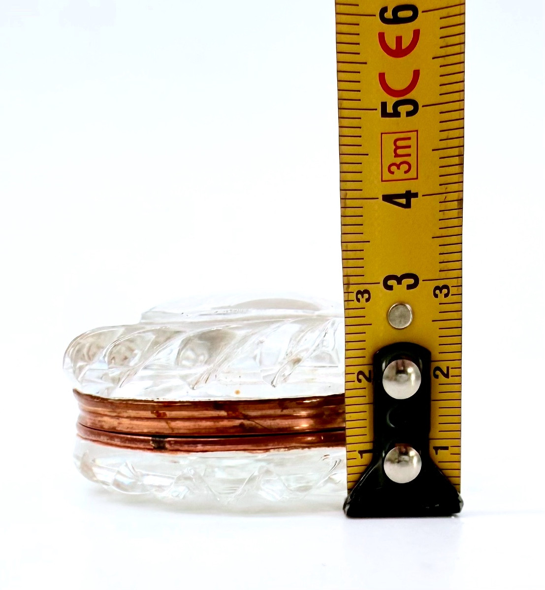 Baccarat Glass  Box Depicting De Beaumarchais, Charles X Period -photo-1
