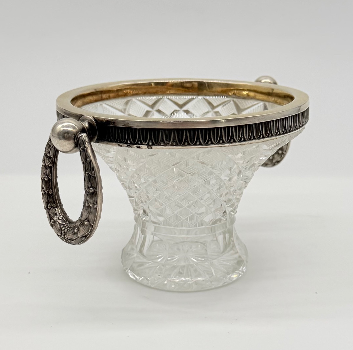 Fabergé Glass And Silver Mounted Vase,fully Marked -photo-2