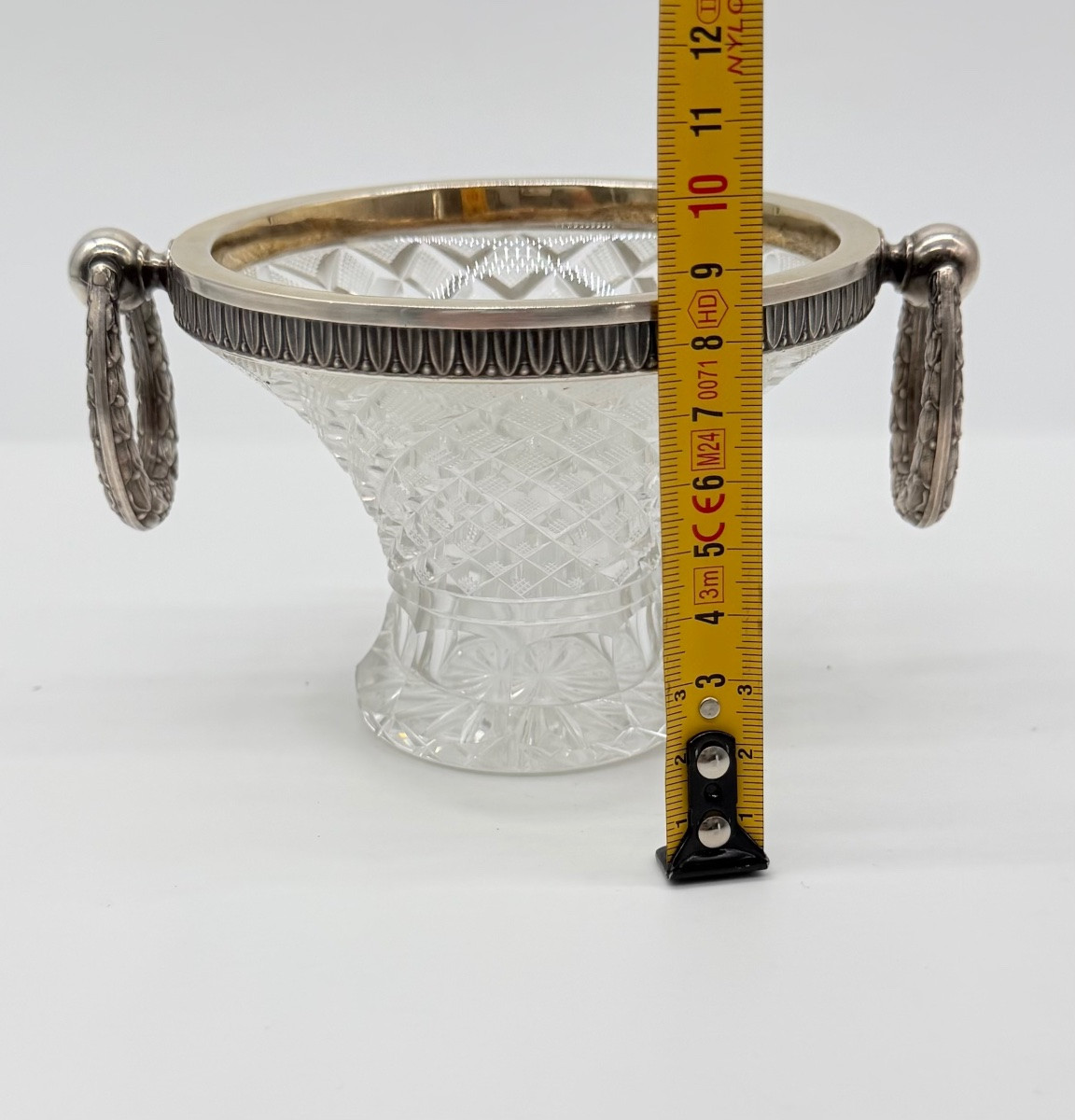 Fabergé Glass And Silver Mounted Vase,fully Marked -photo-1