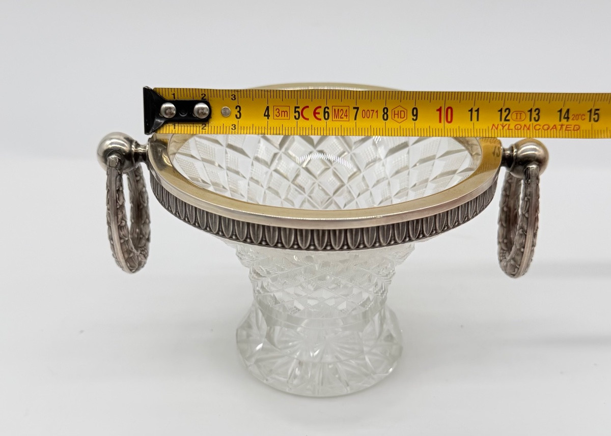 Fabergé Glass And Silver Mounted Vase,fully Marked -photo-2