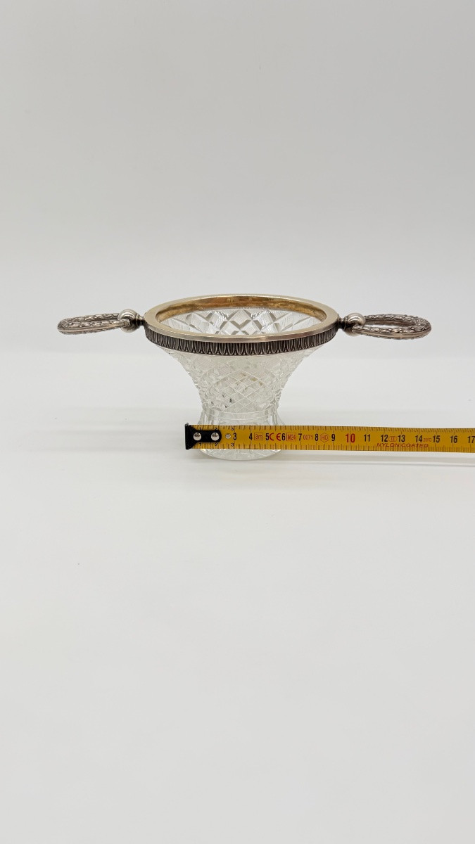 Fabergé Glass And Silver Mounted Vase,fully Marked -photo-4