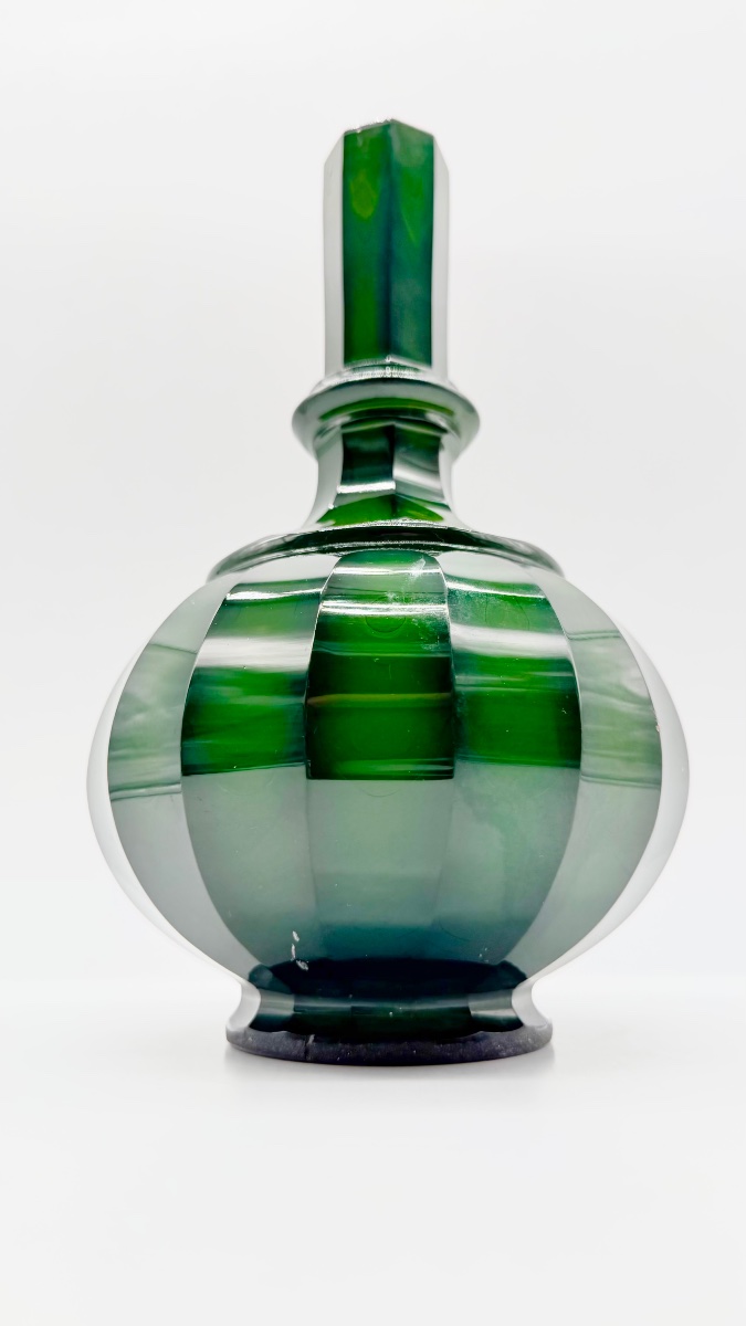 Lithyalin Bohemian Glass Vase By Egermann -photo-3