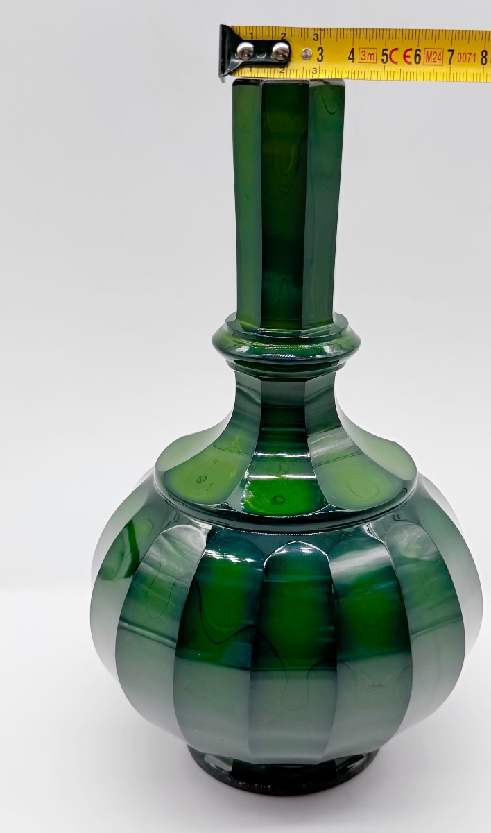 Lithyalin Bohemian Glass Vase By Egermann -photo-4