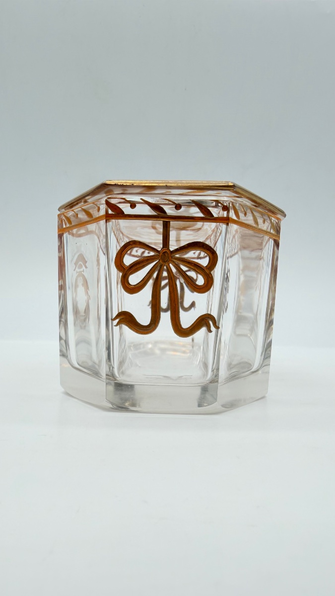 Boîte à bijoux en verre de Baccarat, époque Napoléon III-photo-3