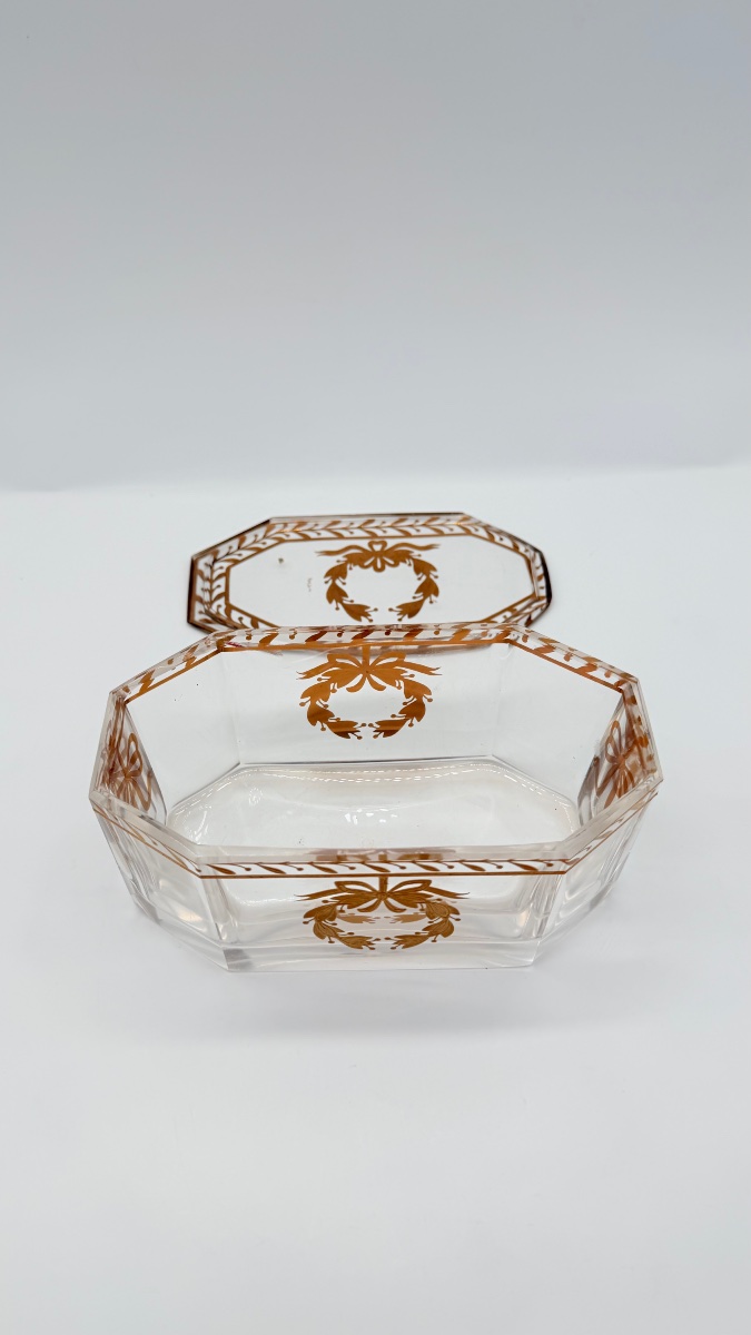 Boîte à bijoux en verre de Baccarat, époque Napoléon III-photo-4