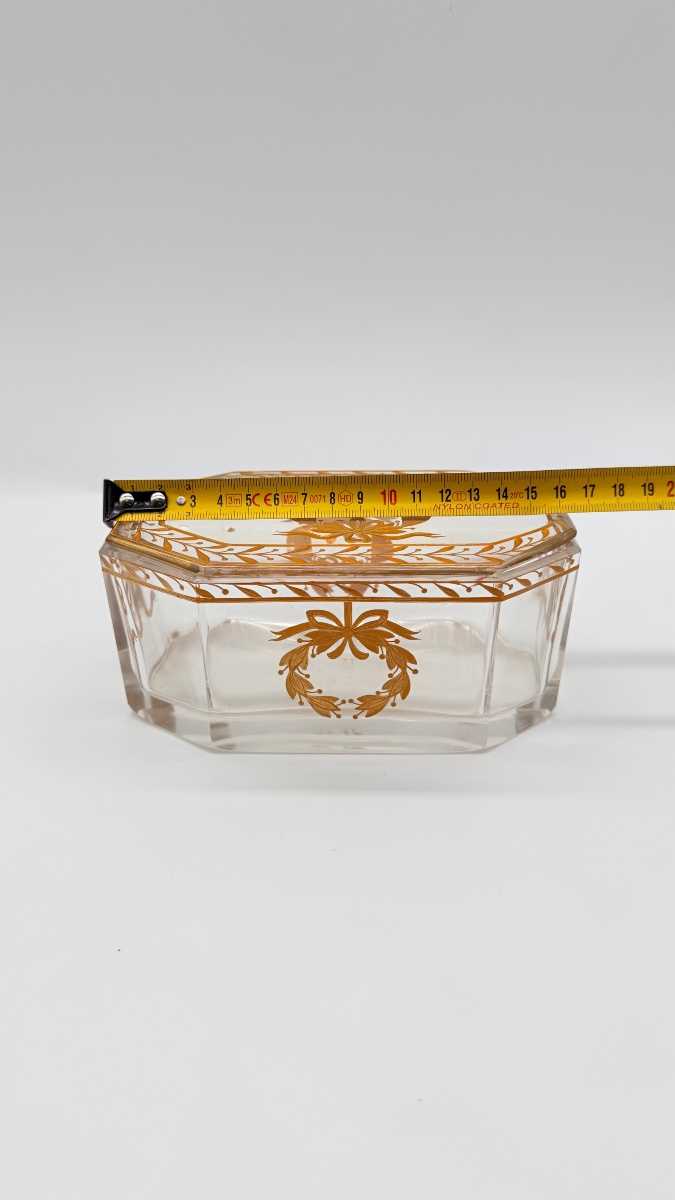 Boîte à bijoux en verre de Baccarat, époque Napoléon III-photo-2