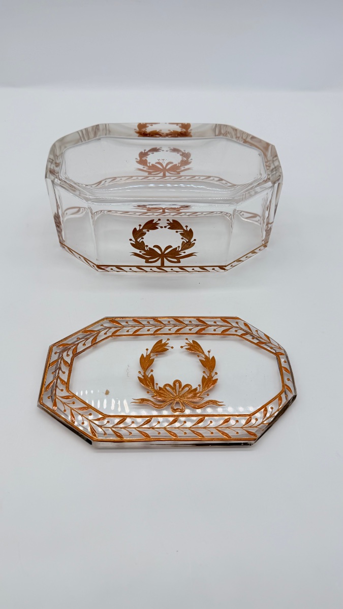 Boîte à bijoux en verre de Baccarat, époque Napoléon III-photo-5