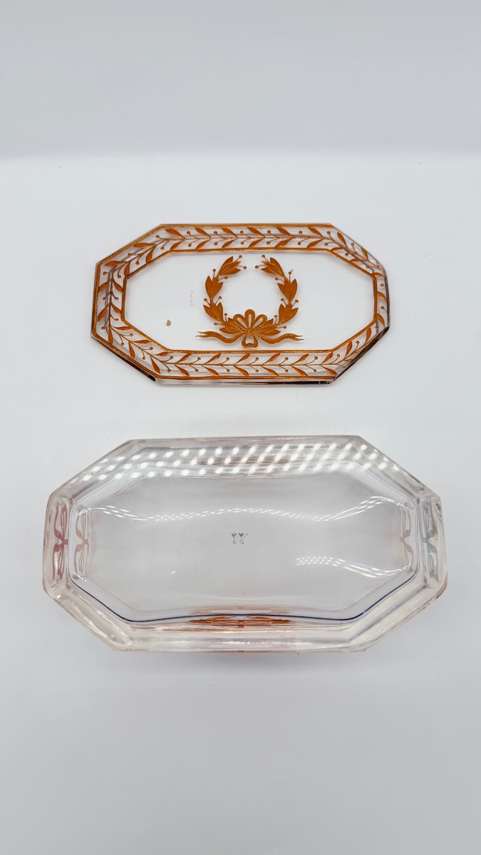 Boîte à bijoux en verre de Baccarat, époque Napoléon III-photo-6