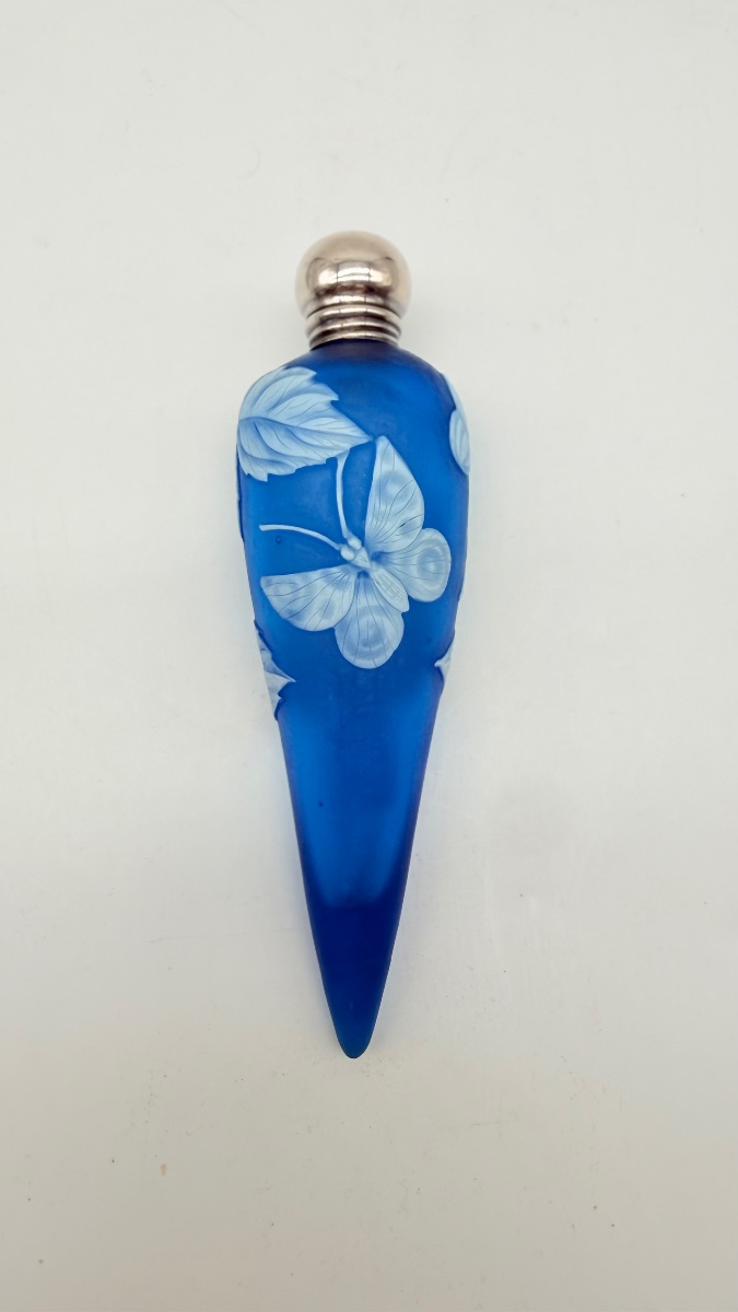 Cameo Glass Perfume Bottle Stourbridge, Thomas Webb-photo-2