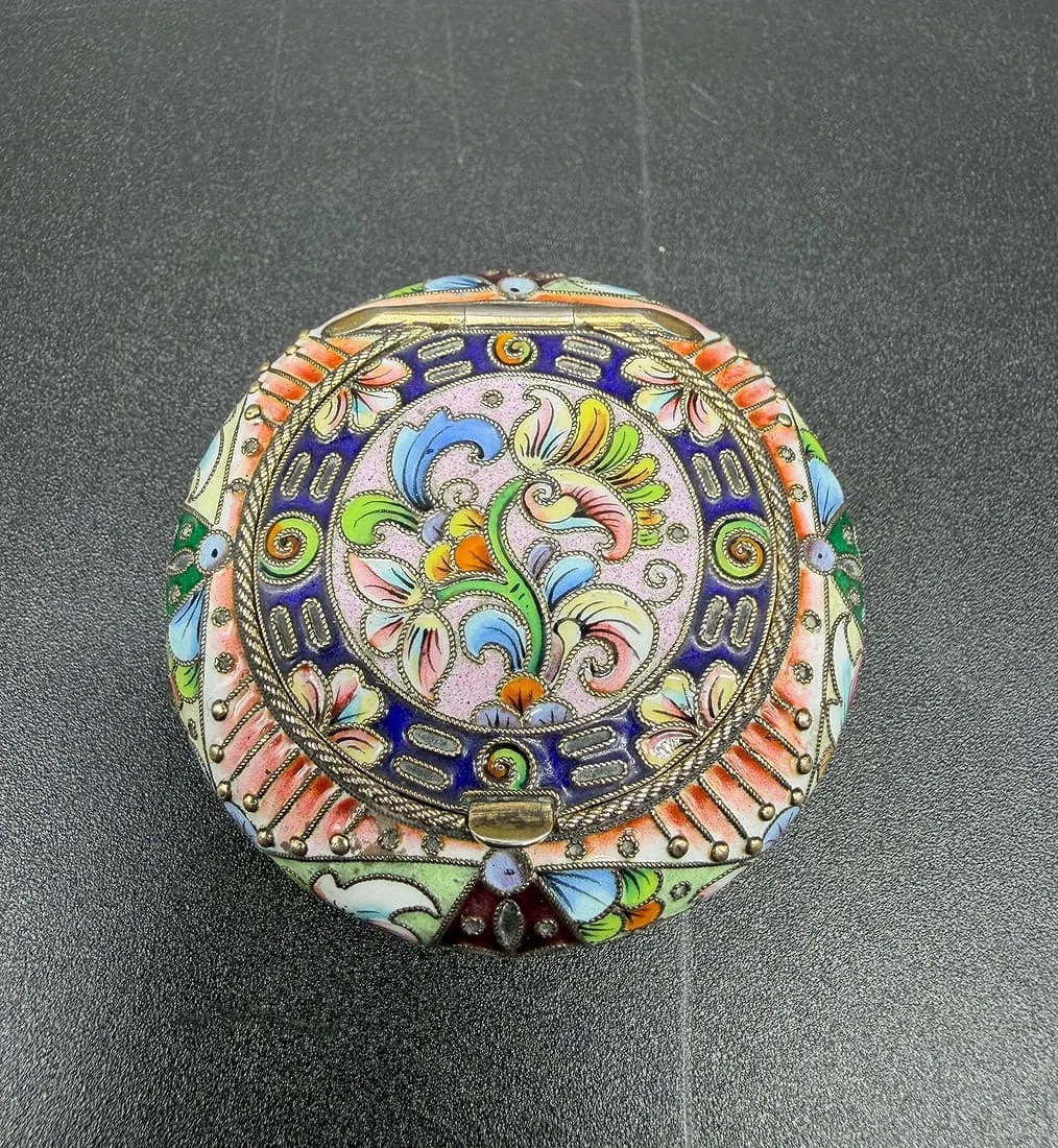 Antique Russian Silver Polychrome Enamel, 6th Artel, Christie's Provenance -photo-3