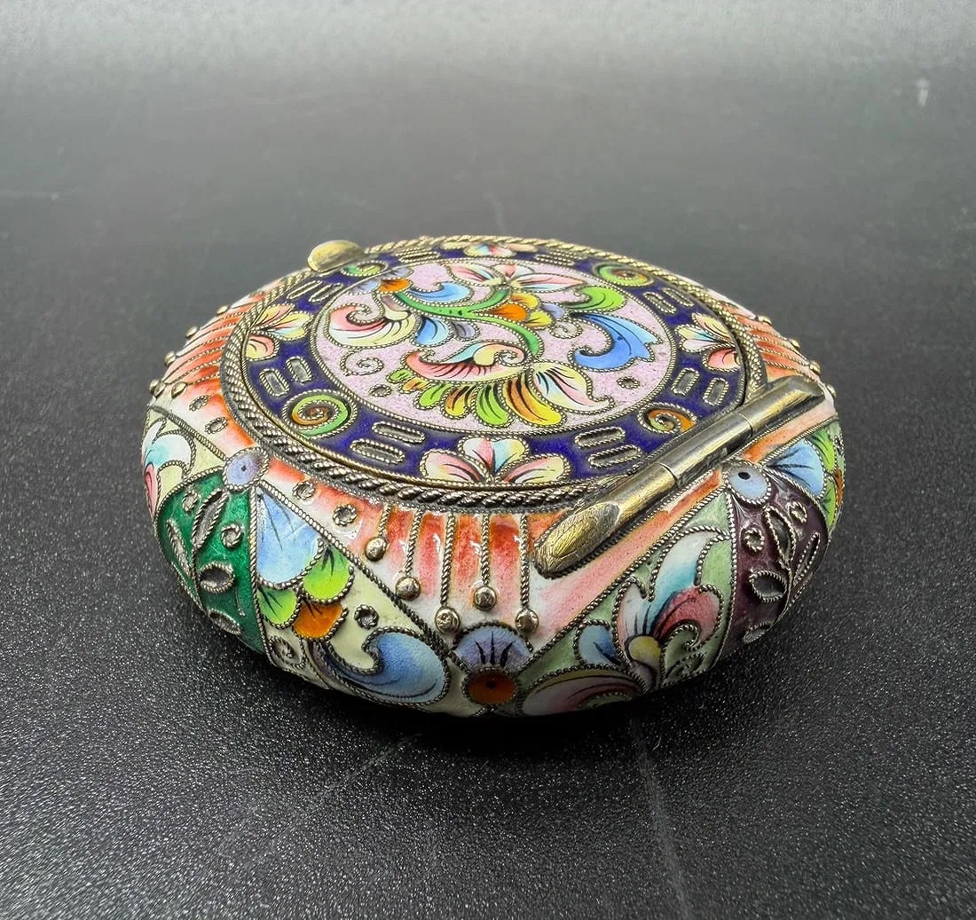 Antique Russian Silver Polychrome Enamel, 6th Artel, Christie's Provenance -photo-4