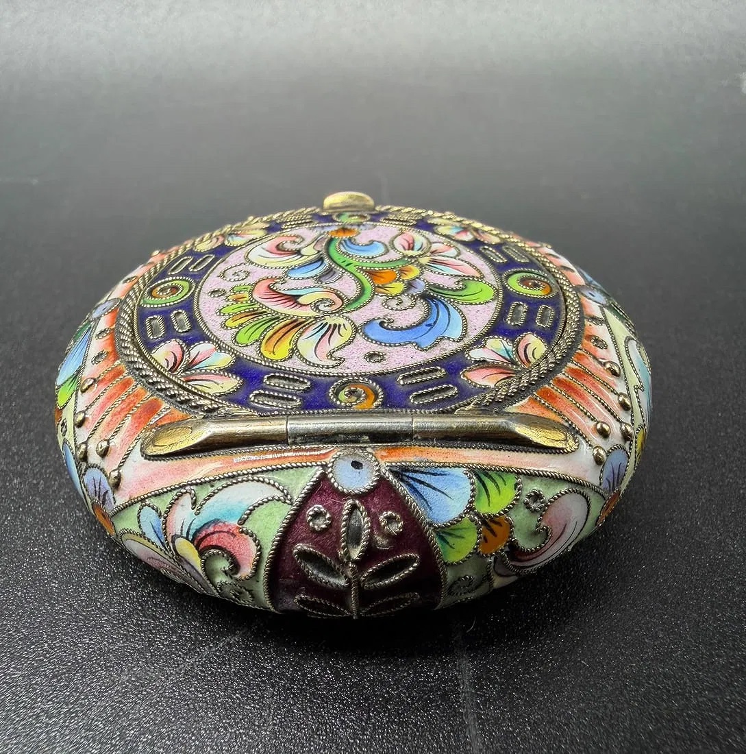 Antique Russian Silver Polychrome Enamel, 6th Artel, Christie's Provenance -photo-3