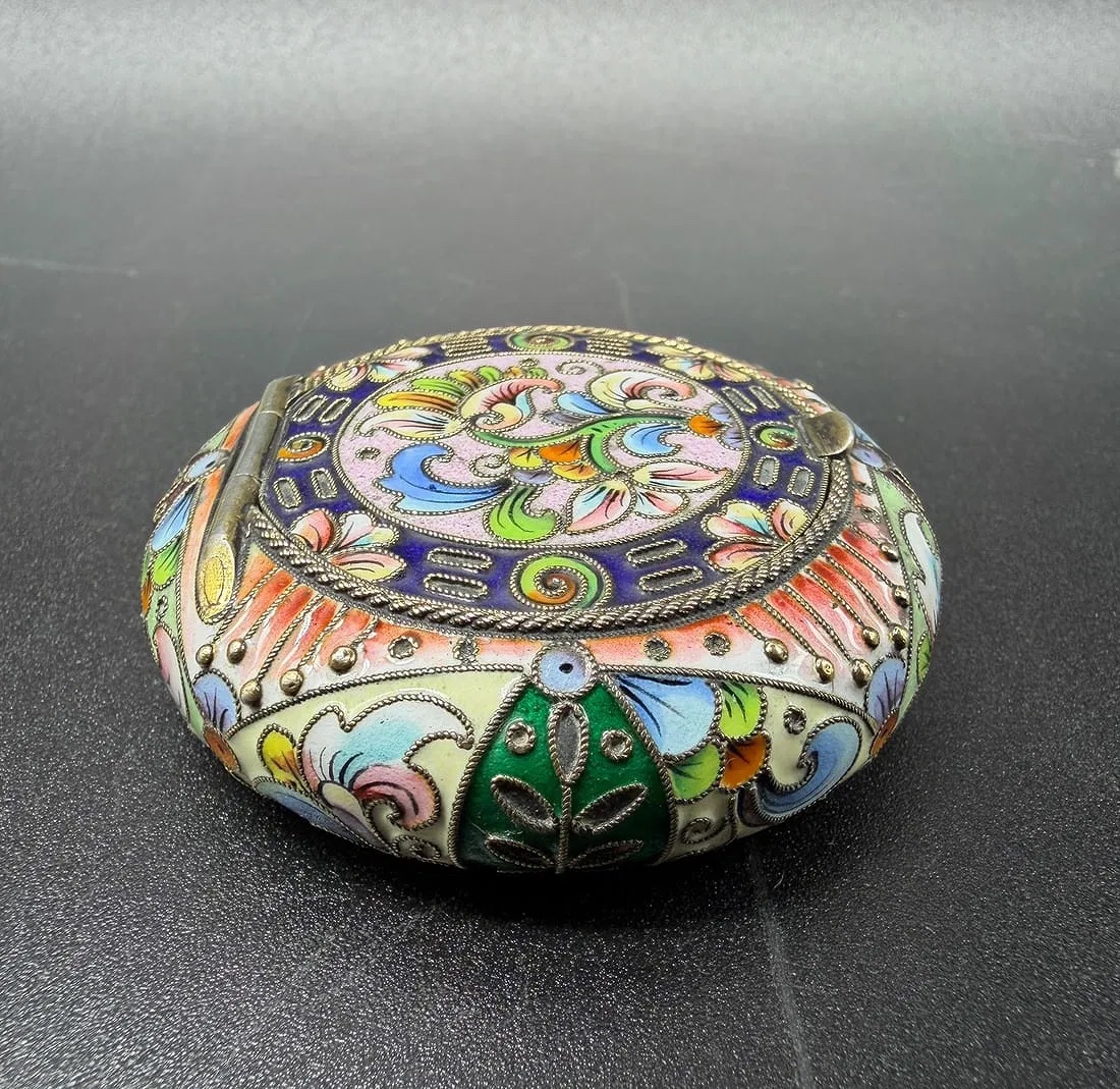 Antique Russian Silver Polychrome Enamel, 6th Artel, Christie's Provenance -photo-5