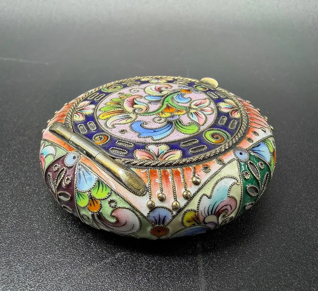 Antique Russian Silver Polychrome Enamel, 6th Artel, Christie's Provenance -photo-6