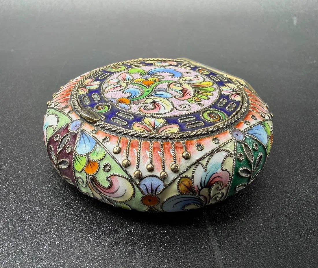 Antique Russian Silver Polychrome Enamel, 6th Artel, Christie's Provenance -photo-8