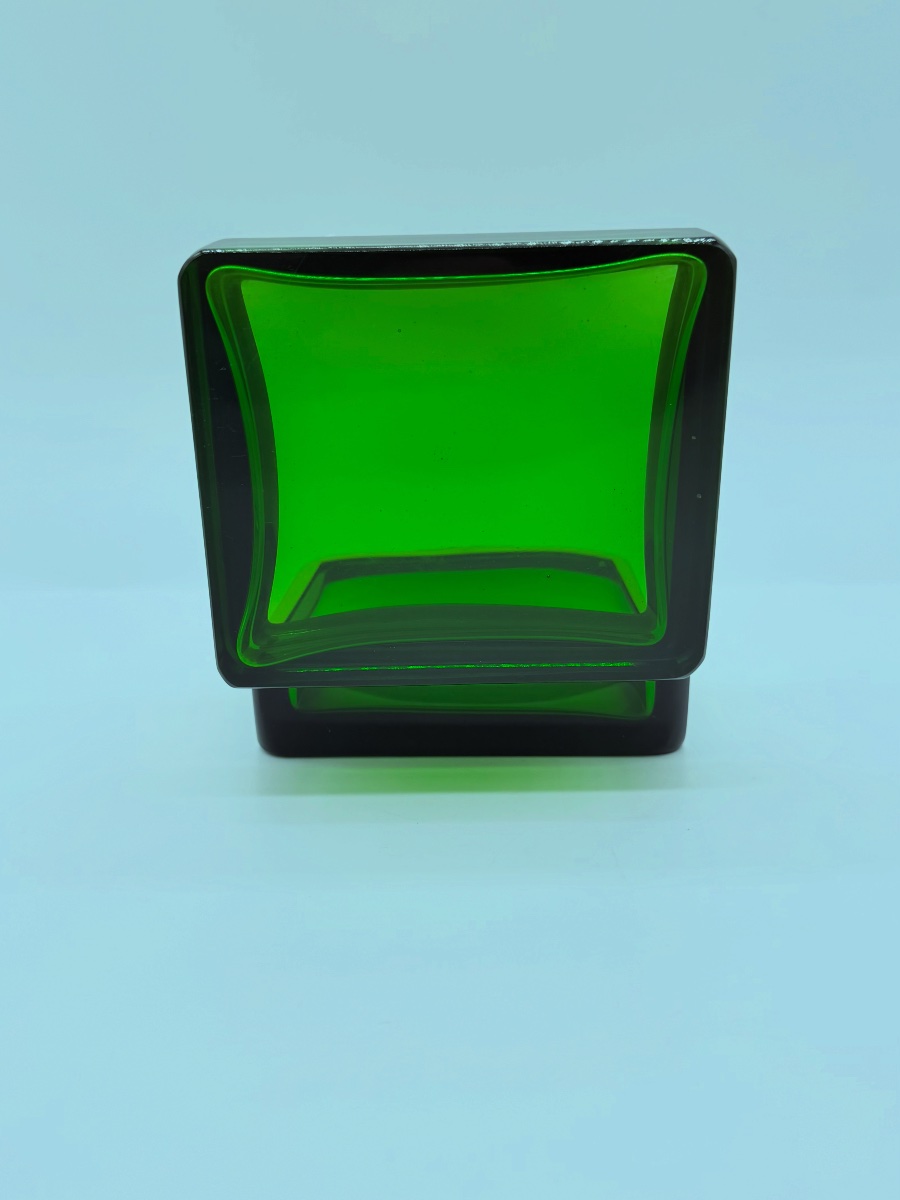 Coffret Boîte en Cristal vert bronze Doré XIXème-photo-8