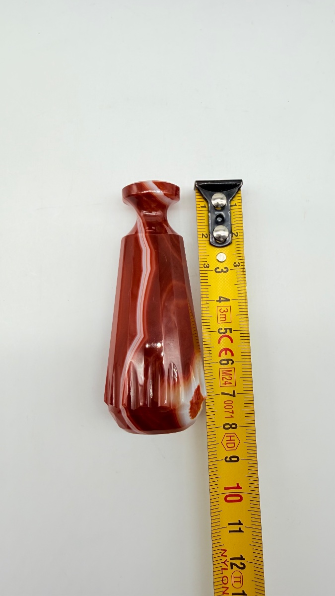 ENSEMBLE DE BUREAU EN AGATE DU XIXe SIÈCLE DANS UN ÉTUI EN CUIR -photo-1