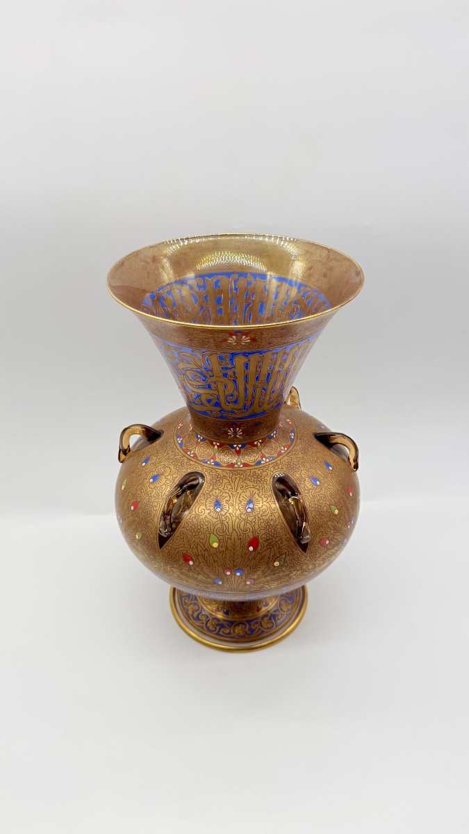 LAMPE DE MOSQUÉE EN VERRE, SYRIE Ou l'Égypte ,XIXeme-photo-6