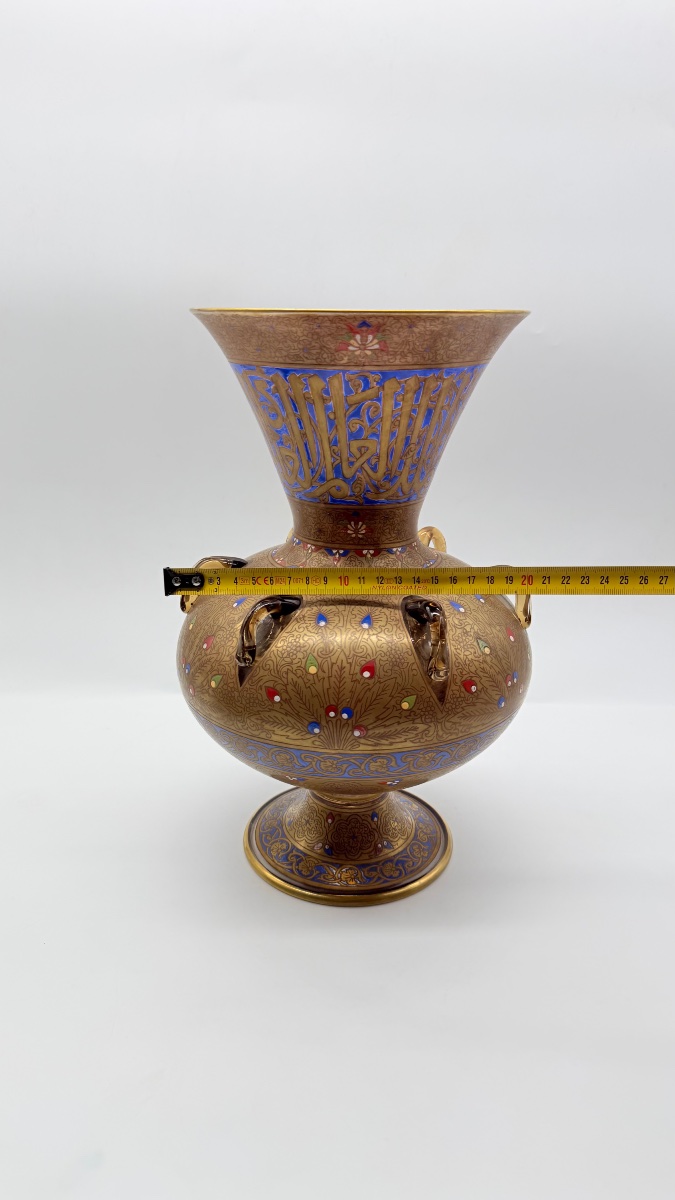 LAMPE DE MOSQUÉE EN VERRE, SYRIE Ou l'Égypte ,XIXeme-photo-8