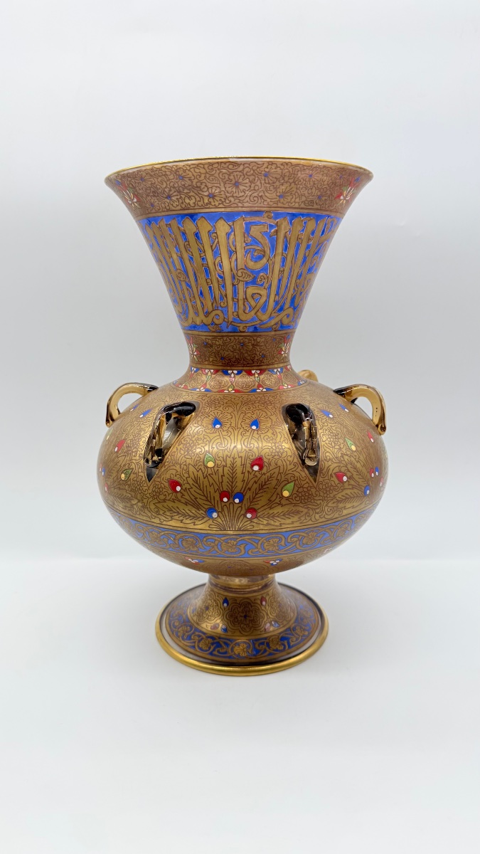 LAMPE DE MOSQUÉE EN VERRE, SYRIE Ou l'Égypte ,XIXeme