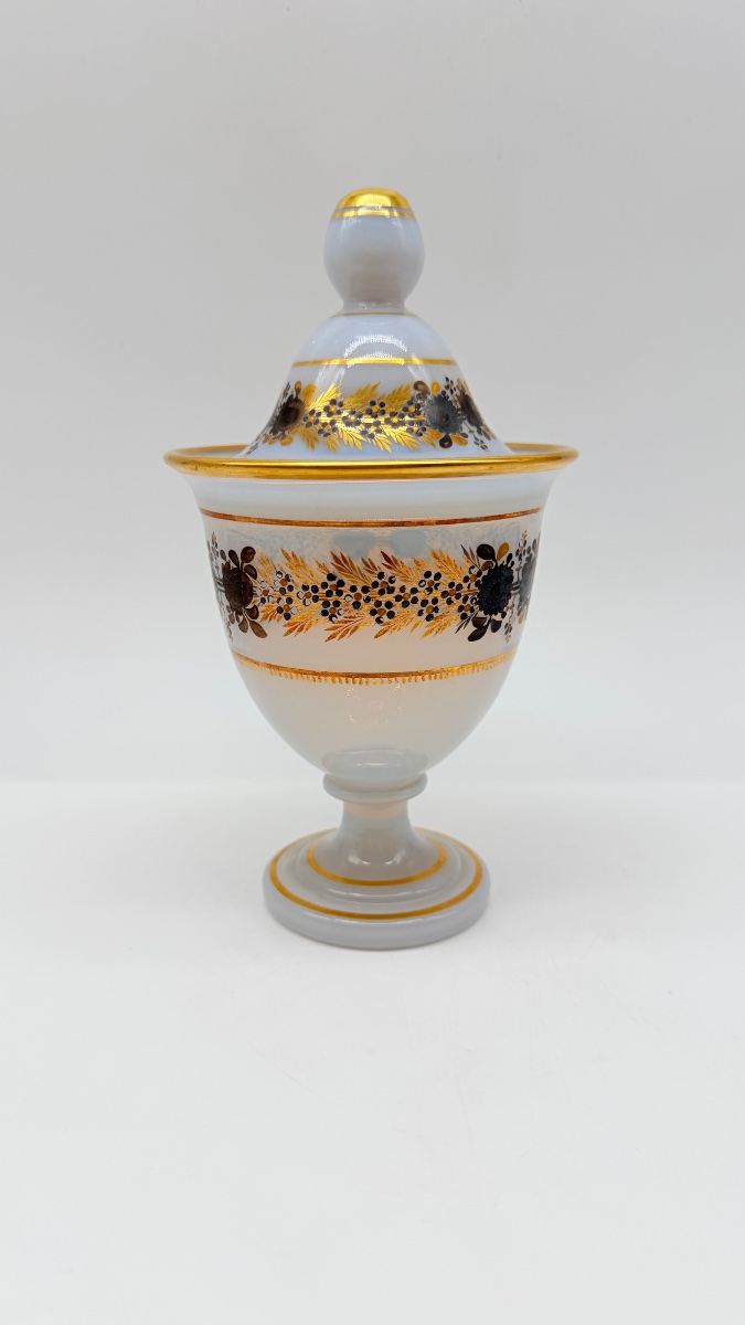 Jean-Baptiste Desvignes, bonbonnière en opaline, Epoque Restauration-photo-2